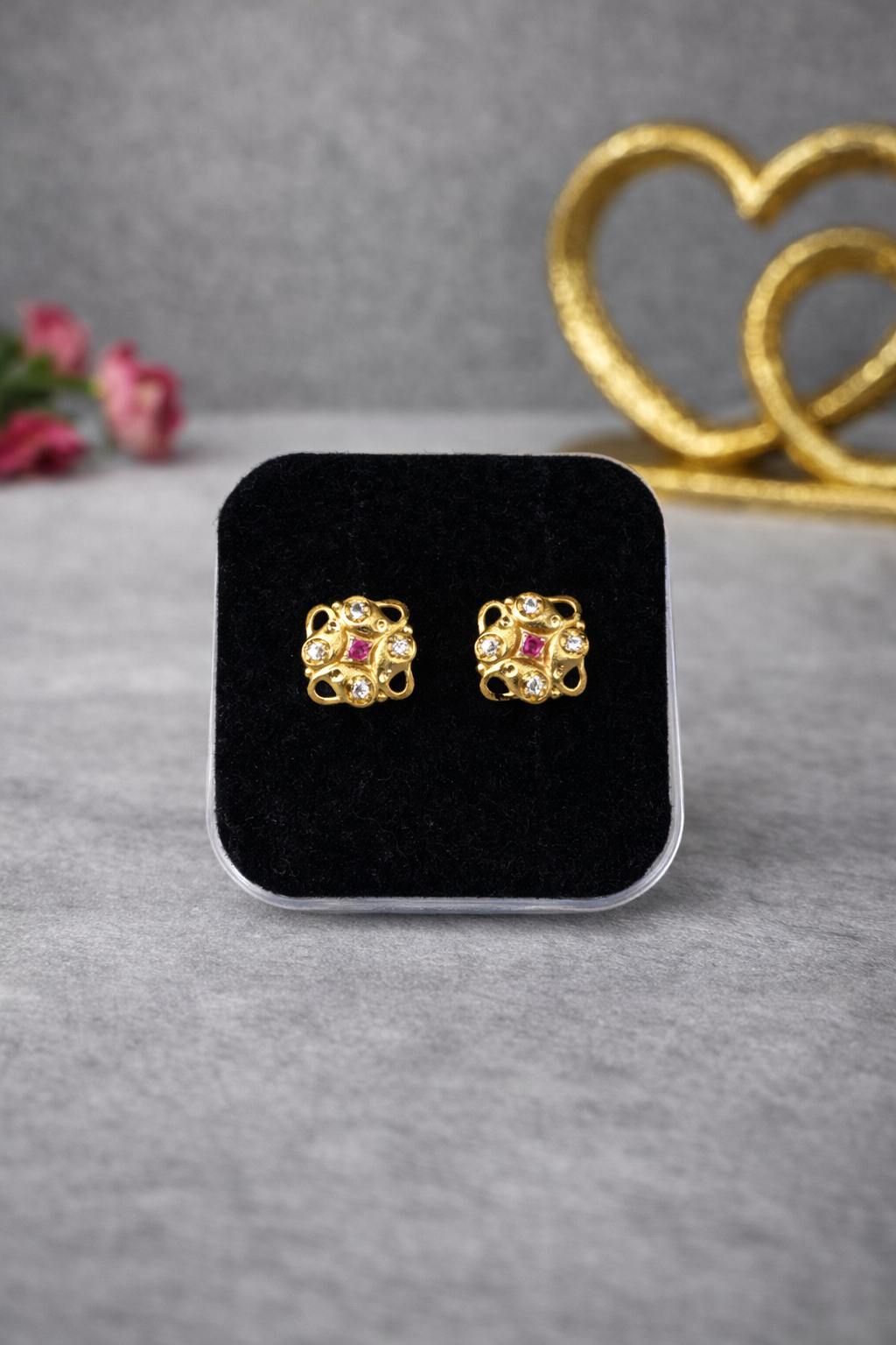 Micro Gold Plated Drop Earrings – Elegant Daily Wear