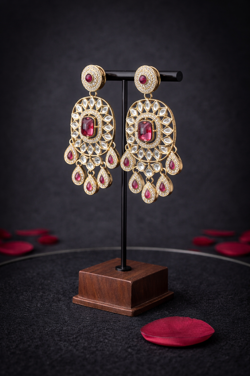 Royal Crystal Bridal Set (Earrings + Maang Tikka)