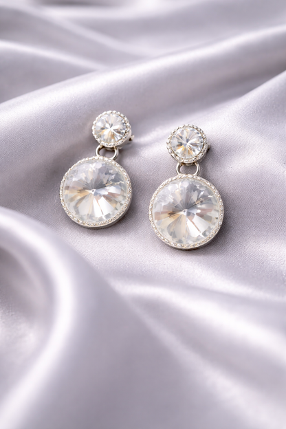 Classic Silver Look Crystal Necklace Set