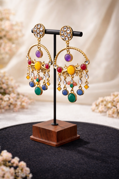 Festive Polki Chandbali Drops