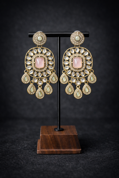 Royal Crystal Bridal Set (Earrings + Maang Tikka)