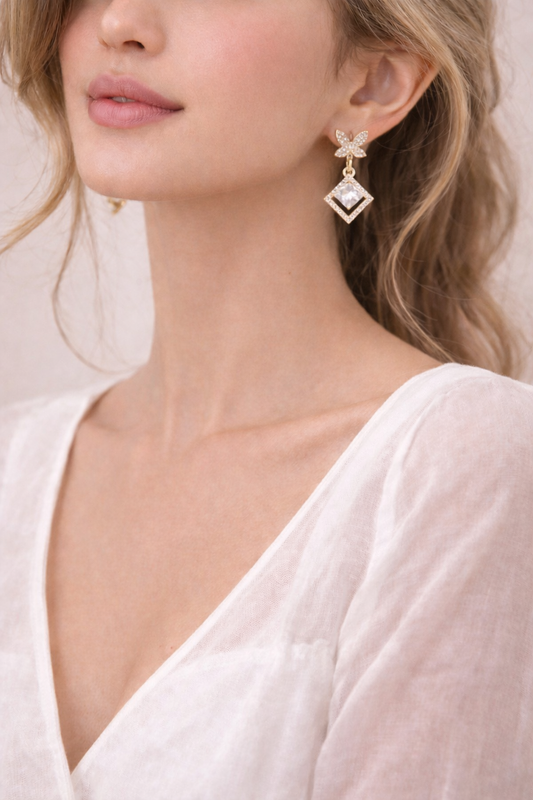 Crystal Butterfly Drop