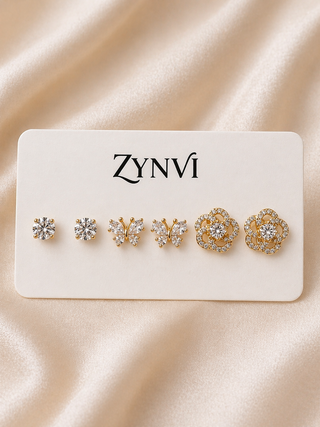 Luxe Bloom Anti-Tarnish Stud Set