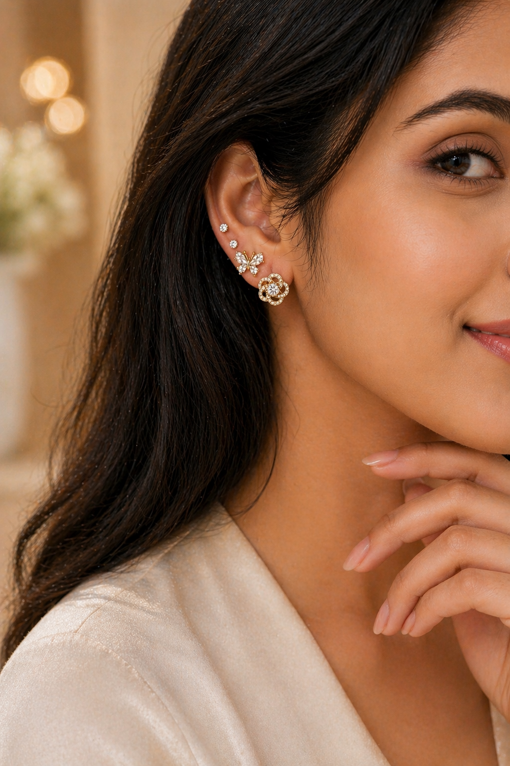 Luxe Bloom Anti-Tarnish Stud Set