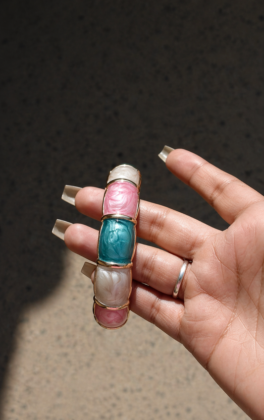 Aurora Bloom Pastel Statement Bracelet