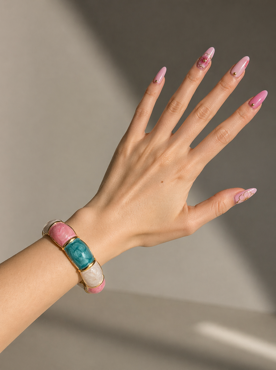 Aurora Bloom Pastel Statement Bracelet