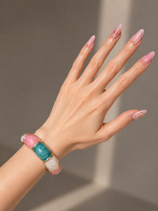 Aurora Bloom Pastel Statement Bracelet
