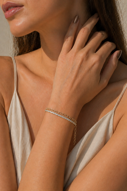 Celeste Spark Adjustable Gold Bracelet