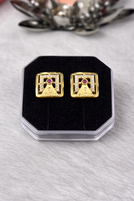 Micro Gold Plated Chandelier Earrings – Festive Elegance