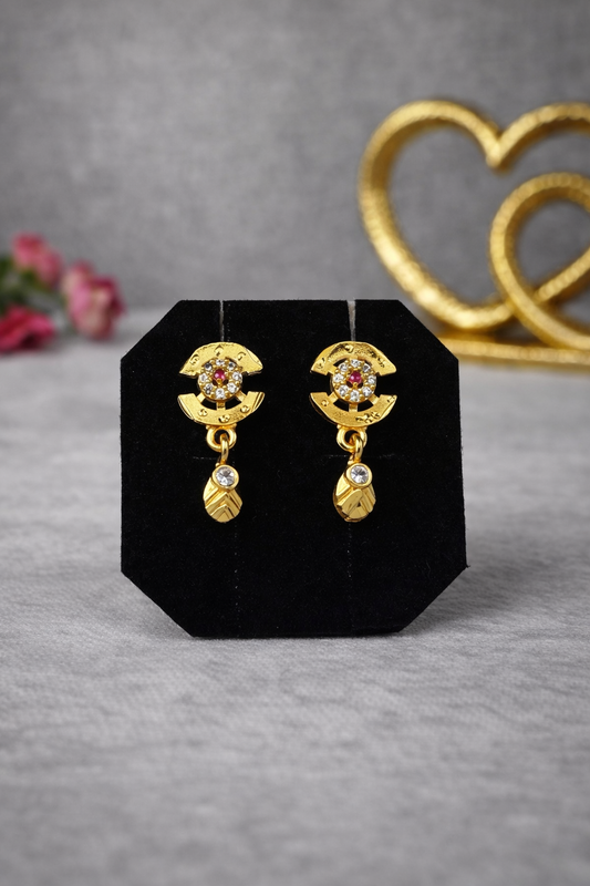 Micro Gold Plated Stud Earrings – Classic Daily Wear