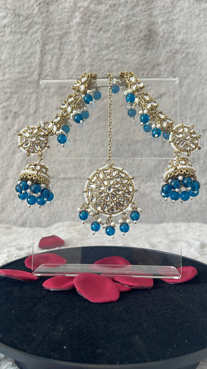 Pastel Pink Chandbali Necklace & Earrings Set – Premium Bridal Jewellery