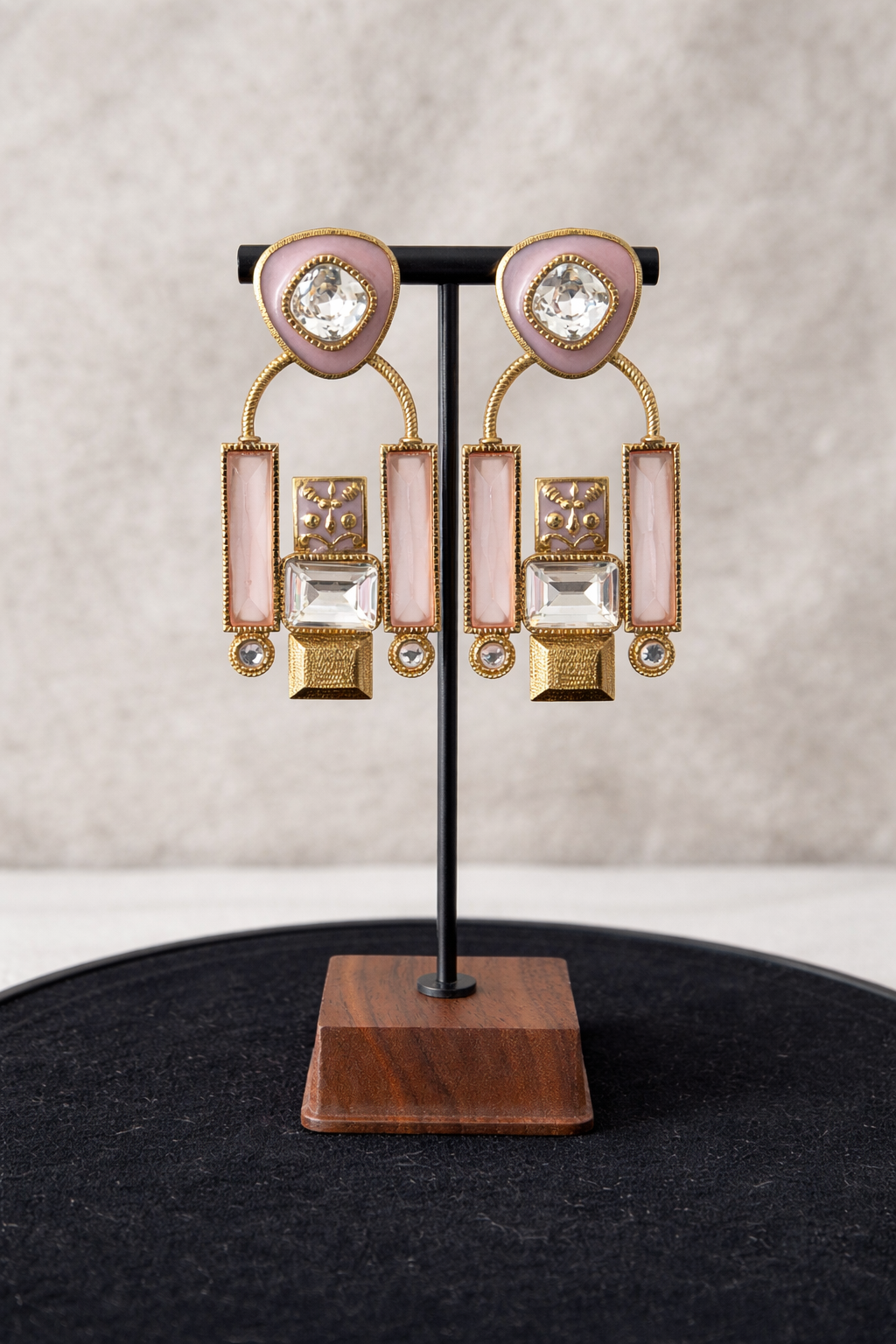 Royal Pink Luxe Drop Earrings