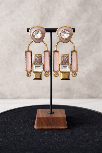 Royal Pink Luxe Drop Earrings