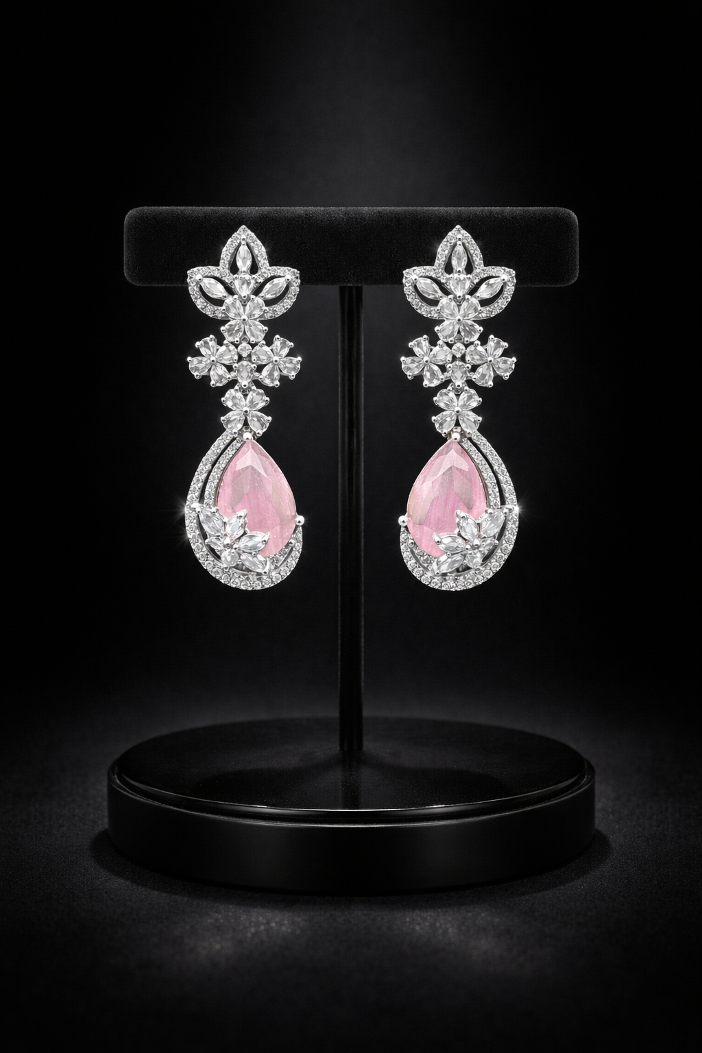 Emerald Luxe Floral AD Earrings