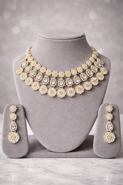 Premium Choker Necklace Set with Earrings